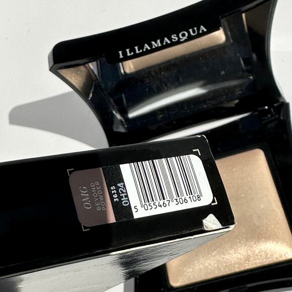 Illamasqua Beyond Powder Highlighter Compact OMG GORGEOUS Beige Gold Champagne7g - Picture 3 of 11
